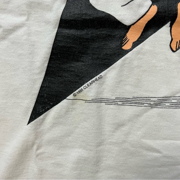 Vintage Women’s 80s Karate “Kiai” Humor *Cropped White T Shirt Size M 20X22 - Picture 6 of 12